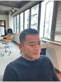 大人外国人風メンズアーミーショートフェード：安良城　瑠夏