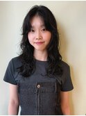 ウェーブミディアム抜け感パーマ