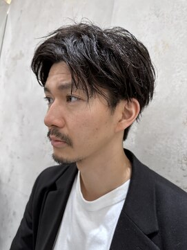 ロンドアベニール 北千住(Lond avenir) インカールフェザーツイストニュアンスパーマメンズ