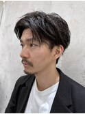 インカールフェザーツイストニュアンスパーマメンズ