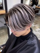 エイチ(H)&nbsp;xメンズバレイヤージュ/ブルーブラック/韓国マッシュ