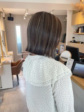 ▽白髪ぼかしハイライト/ベージュブラウン/白髪ぼかし/