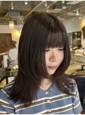 髪質改善カラー/ミディアムレイヤー/レイヤーカット
