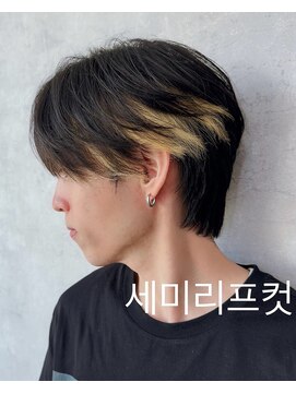 エイル 北堀江(Eir) フェザーショート　インナーカラー　ウルフ