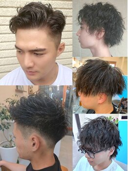 ジャム オードリー(Jam Audrey)の写真/【バーバースタイルもお任せ！各種パーマにこだわり】メンズにもおススメ！眉毛(毛流れパーマ※眉カット付)