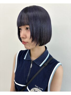 ブラウン(Brown) #ボブ#ラベンダーカラー#顔まわりレイヤー