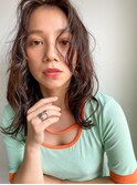 顔回りレイヤーマロンベージュイルミナ髪質改善薬院大通天神韓国