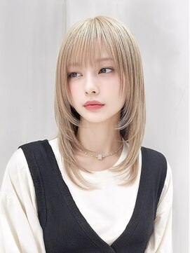 ケイバイミシェリー(kei by misherry) ケアブリーチ抜きっぱなしブロンド/たっぷりレイヤー/池袋西口