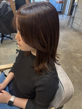 ブルー JR高槻本店(BLUE) 顔まわりレイヤー×ラベンダーベージュ