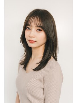 ゲイン(Gain) 大人上品ロングレイヤー×透け感シースルーバング