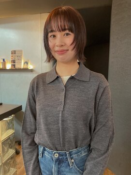 顔周りレイヤーボブ