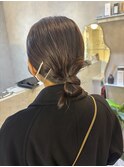 カチモリヘア/小顔/黒髪/ヘアセット/お呼ばれヘア[福岡天神]