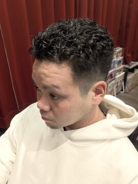メンズカット×極道パーマ