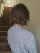 サンク 原宿 表参道(cinq)&nbsp;オリーブベージュヘーゼルグレージュブリーチカラー外国人風ボブ