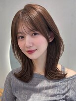 アンアミ オモテサンドウ(Un ami omotesando)&nbsp;ミディアム、髪質改善、艶カラー、レイヤーカット [松川蓮 ]