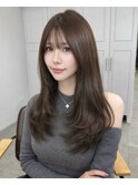 レイヤーカット顔まわり前髪セミロング20代30代40代