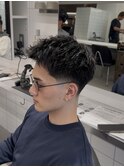 テーパーフェードスパイキーショート