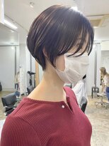 エリマ 調布(elima) ショートヘア顔周りレイヤーブリーチダブルカラーショートボブ