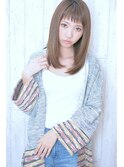Saphir☆イルミナ斜めバングミディストレート「似合わせカット」