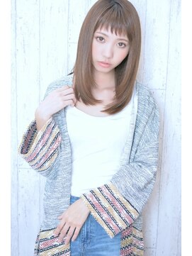 サフィール(Saphir) Saphir☆イルミナ斜めバングミディストレート「似合わせカット」