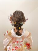 お花散りばめ編みおろし