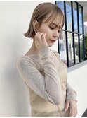 20代30代大人かわいいシースルーバングボブ 担当神野