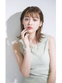 くびれヘアセクシーミディワンカール×髪質改善アッシュベージュ