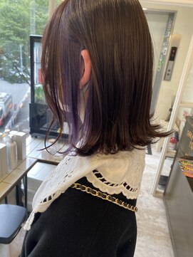 ラルマミット(lalma mit) 【インナーカラー】パープル【ボブ】