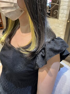 シャンティー 東戸塚店(Shanti) 原色系イエローインナーカラー