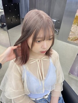 ペレ 栄店(PELE) ウルフ/マチルダボブ/ピンクベージュ/インナーグレージュ/栄