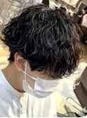 波巻きパーマメンズパーマメンズヘアツーブロックツイストパーマ