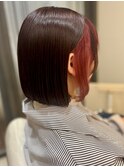 イヤリングカラー×ミディアムボブ×本八幡×ケアブリーチ