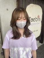 タエビスアリッサム(Taebis Alyssum) お顔周りレイヤー♪くびれ巻き～ミルクティーカラー～