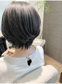 前下がりショートボブ　30代、40代、50代
