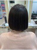 30代40代50代ふんわり前髪ありボブ黒髪ボブ小顔ワンレンボブ