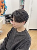 フェザーパーマ/センターパート/毛流れヘア/メンズパーマ/名古屋