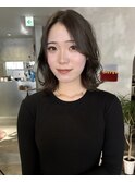 伸ばしかけボブパーマゆるふわプードルパーマ顔周りカット