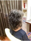 レイヤーパーマ＊立体感＊ミディアムレイヤー＊40代50代
