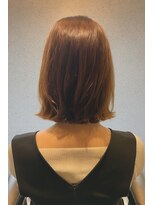 トリコ ショップアンドヘアサロン(tricot shop hair salon)&nbsp;ぱつんとロブ  ベージュブラウン  ブリーチなし
