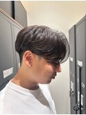 刈り上げセンターパート