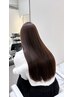 【TOMO指名限定】カット＋艶透明感カラー＋地毛風ストレート