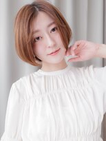 カバーヘア 上尾西口店(COVER HAIR)&nbsp;シンメトリーウォームベージュぱっつんボブbs1上尾20代30代40代