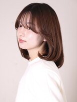 ヨファヘアー 岡本店(YOFA hair) 似合わせカットイメチェン前髪ピンクベージュレイヤーミディ0302