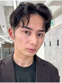 元町シャドウパーマメンズカットフェザーパーマニュアンスパーマ