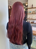 ヘアーアイストゥーレ(HAIR ICI TRE)&nbsp;ブリーチなしカラーピンクレッドラベンダーオレンジ  担当渡辺聖