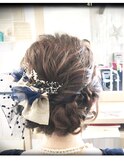 ミディアム☆シニヨンヘアアレンジ