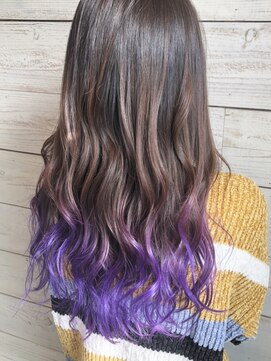 ベルクープス 天王寺店(Belle Coupes) 【ベルクープス天王寺】岡本真由美 バイオレットグラデーション