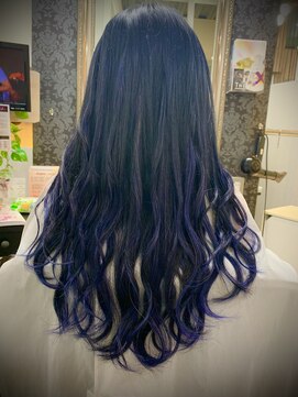 ヘアーグランデシーク(Hair Grande Seeek) ネイビーブルーグラデーション
