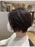 大人ショート『archive』前下がり/菱形シルエット/40代白髪染め