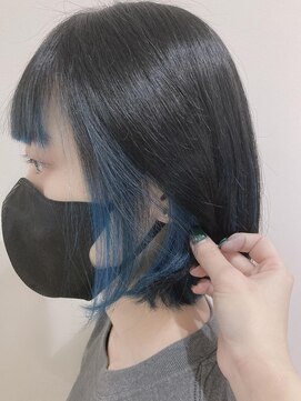 ネオヘアー 曳舟店(NEO Hair) ブルーブラック×インナーブルー曳舟ダブルカラーインナーカラー